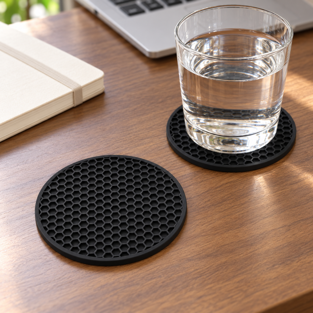 ☕ Everyday Comfort | Honeycomb Round Coasters | Modern Table Protection
