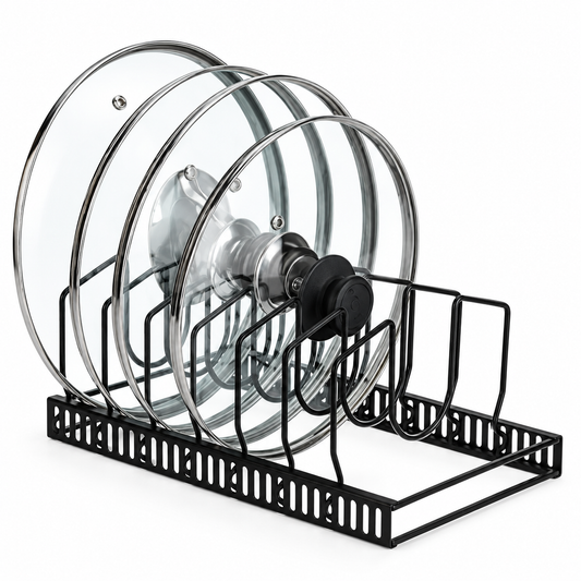 🍳 Kitchen Organization | Metal Pot Lid Holder | Space-Saving Cookware Storage