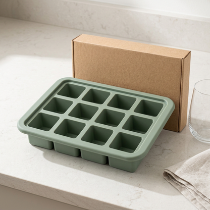 🧊 Chill in Style | 12-Cavity Ice Cube Tray | Reusable Kitchen Freezing Essential