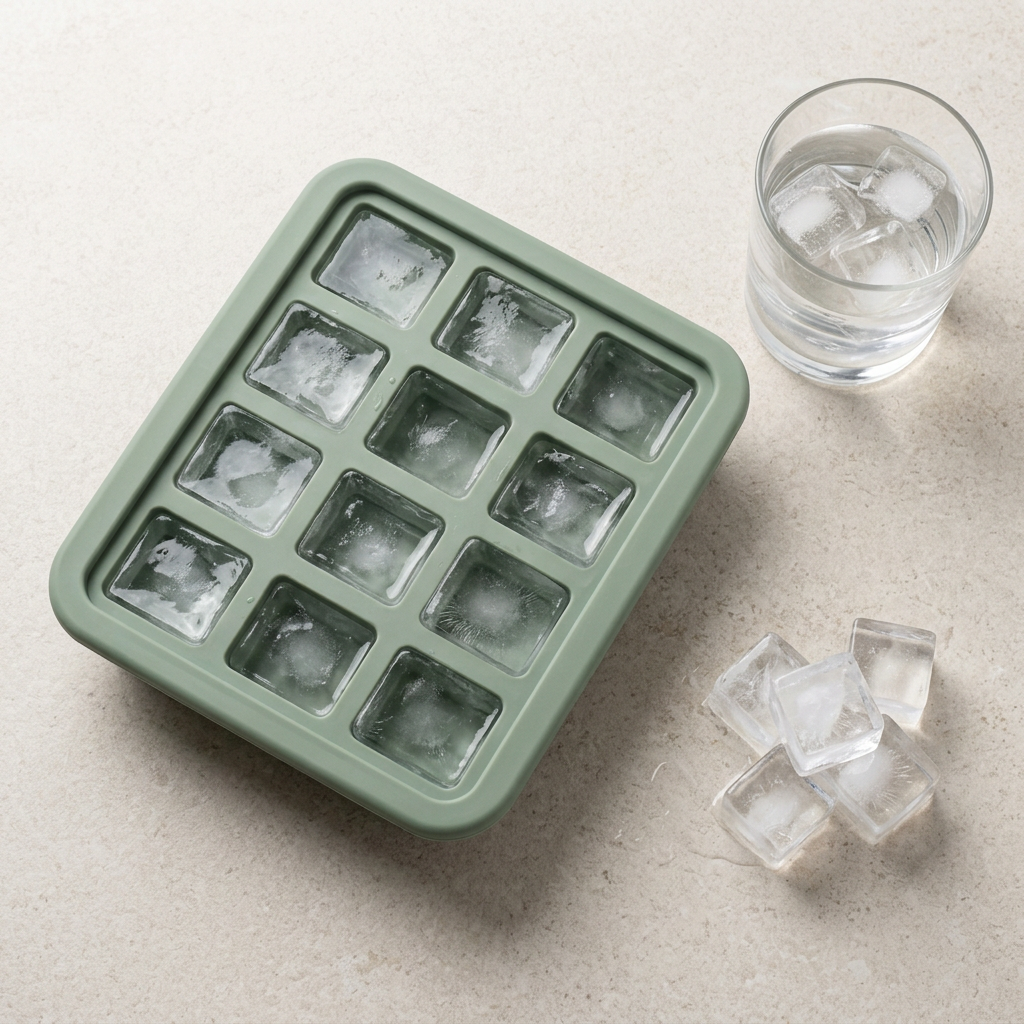 🧊 Chill in Style | 12-Cavity Ice Cube Tray | Reusable Kitchen Freezing Essential