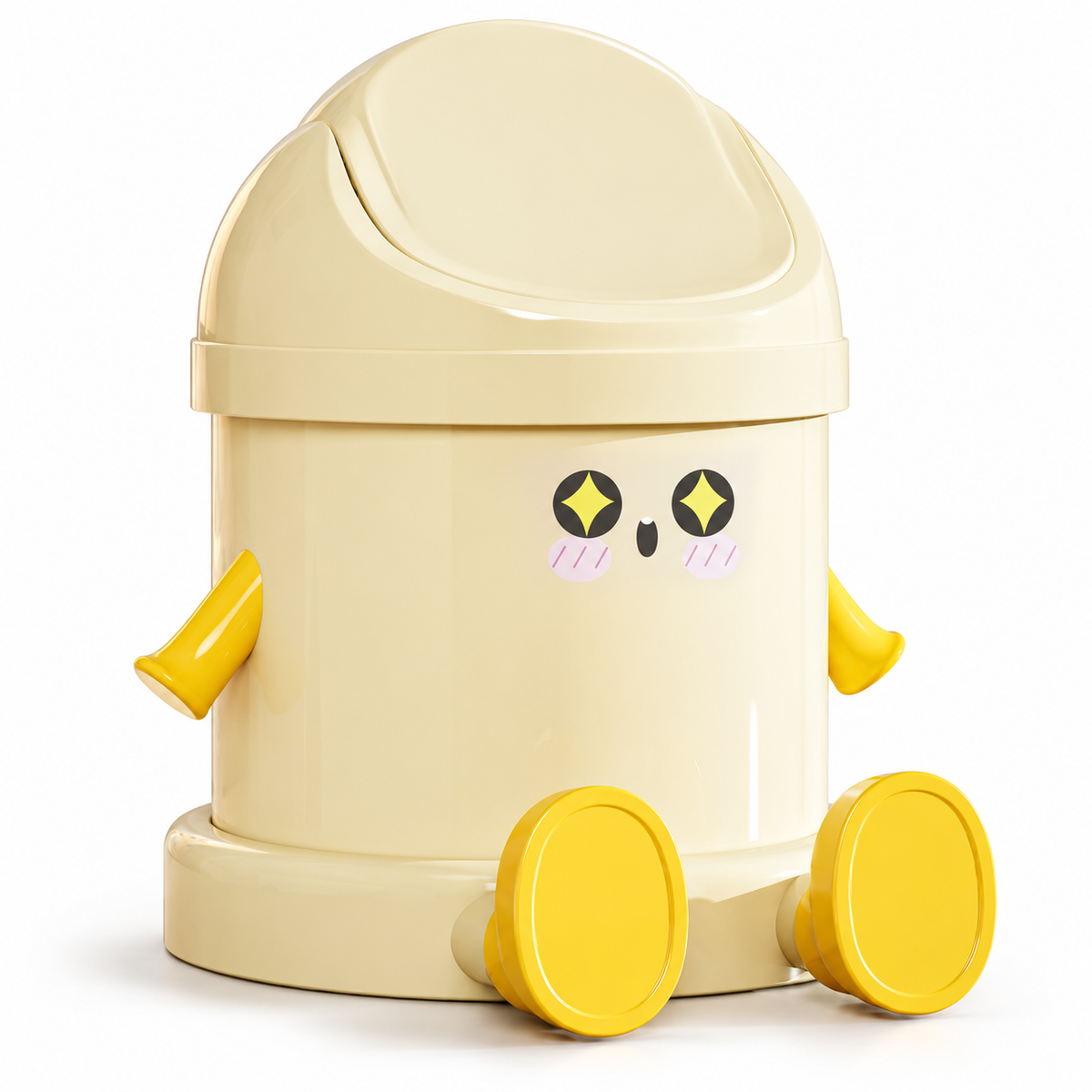 🌼 Cute & Practical | Cartoon Mini Desktop Trash Can | Adorable Tabletop Waste Bin