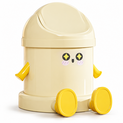 🌼 Cute & Practical | Cartoon Mini Desktop Trash Can | Adorable Tabletop Waste Bin