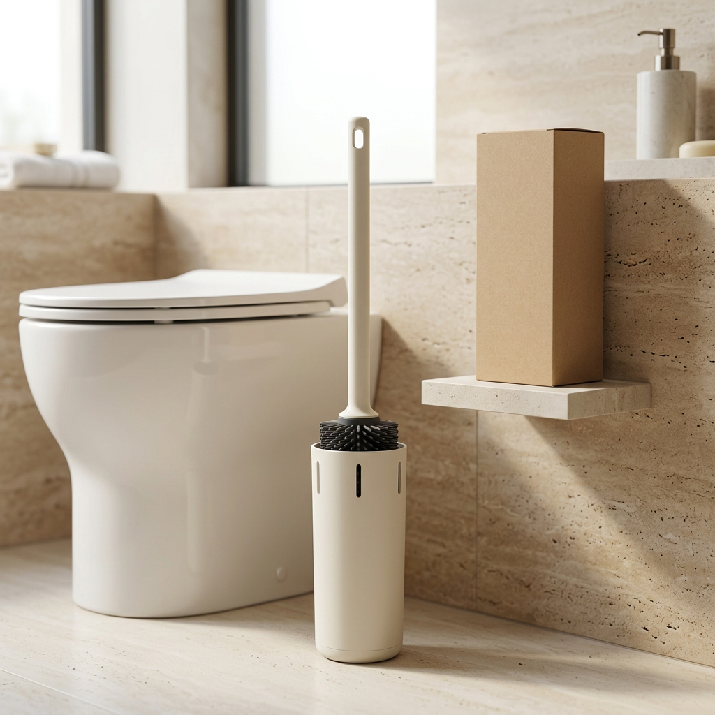 🛁 Bathroom Refresh | Modern Silicone Toilet Brush | Minimalist Cleaning & Storage Essential