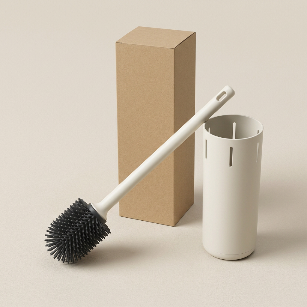 🛁 Bathroom Refresh | Modern Silicone Toilet Brush | Minimalist Cleaning & Storage Essential