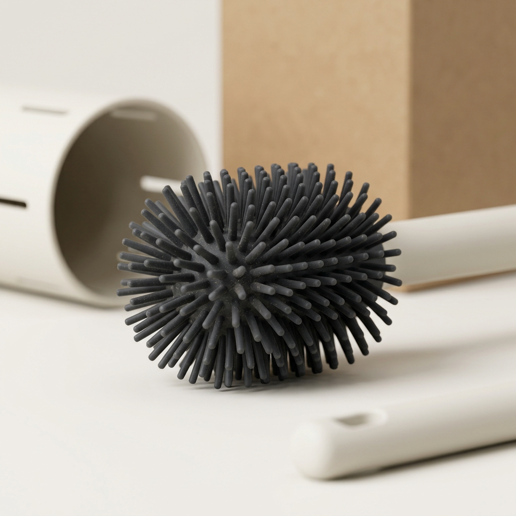 🛁 Bathroom Refresh | Modern Silicone Toilet Brush | Minimalist Cleaning & Storage Essential