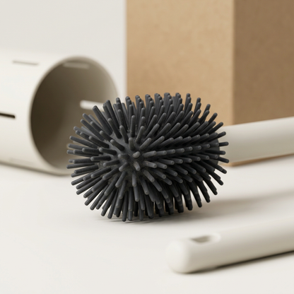 🛁 Bathroom Refresh | Modern Silicone Toilet Brush | Minimalist Cleaning & Storage Essential